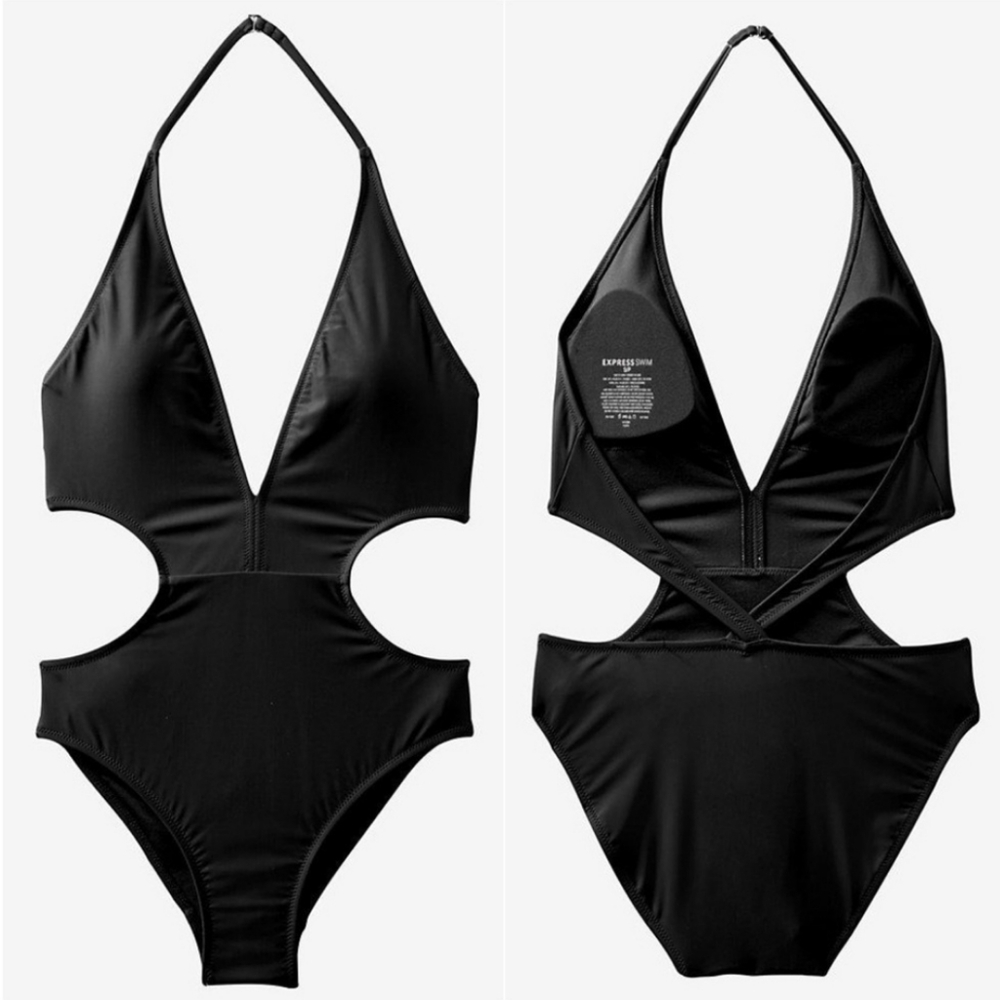 Express Plunge Front Monokini One Piece Swimsuit
